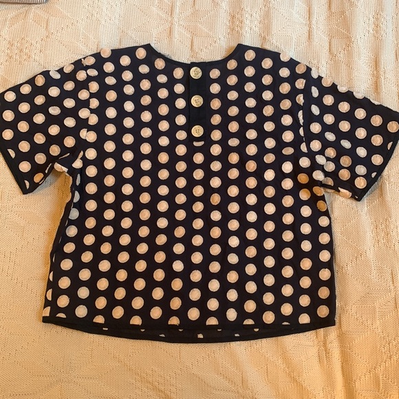 Navy textured dot madewell blouse. NWT - Picture 2 of 4